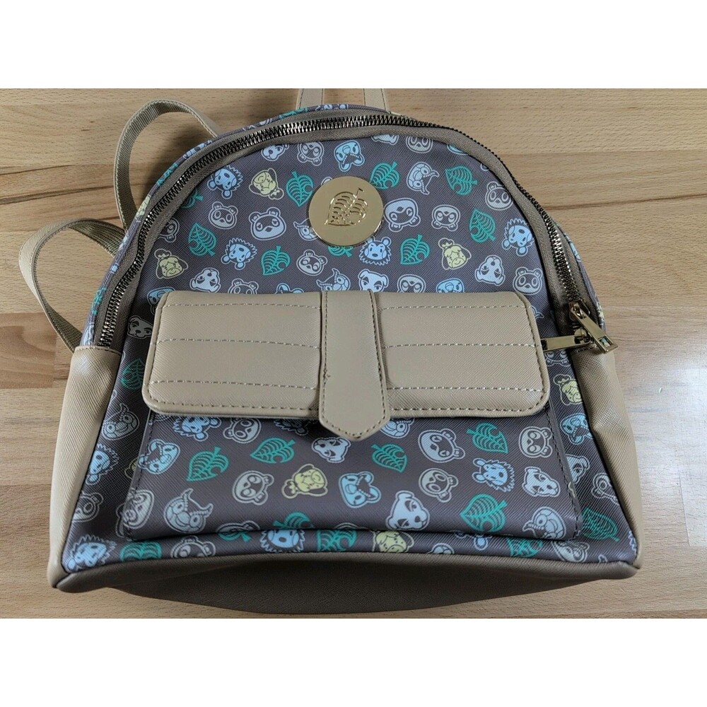 Nintendo Bioworld Animal Crossing 11” Mini Backpack Switch Purse Gray Tom Nook